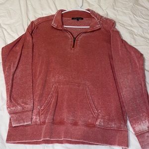Ocean drive pink quarter zip sweatshirt size medium